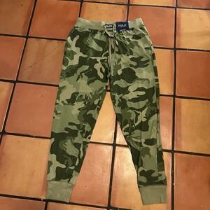 NWT Polo Ralph Lauren Sleepwear Camo Jogger Pants Pajamas Size Medium Logo